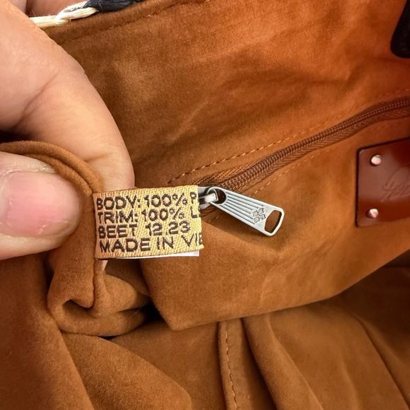 Patricia Nash Black/Natural Luciella Large Top Handle Bag Tote Vacation One Size - Picture 13 of 14